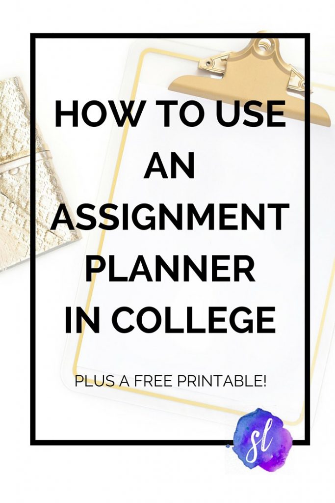 assignment planner template