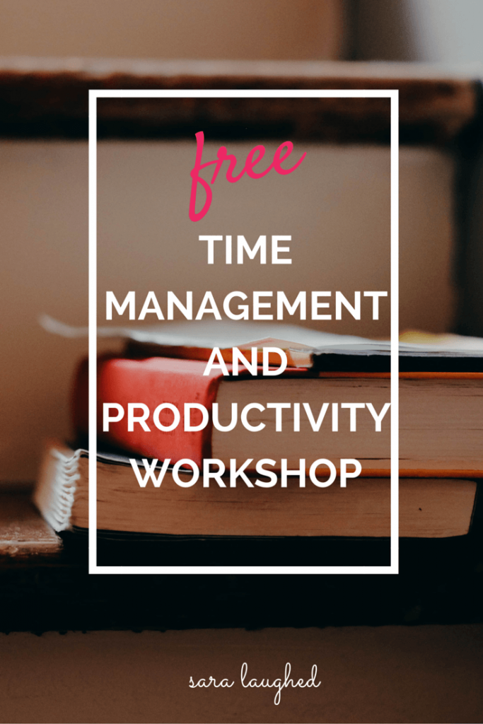 Free online time management and productivity workshop for college students!