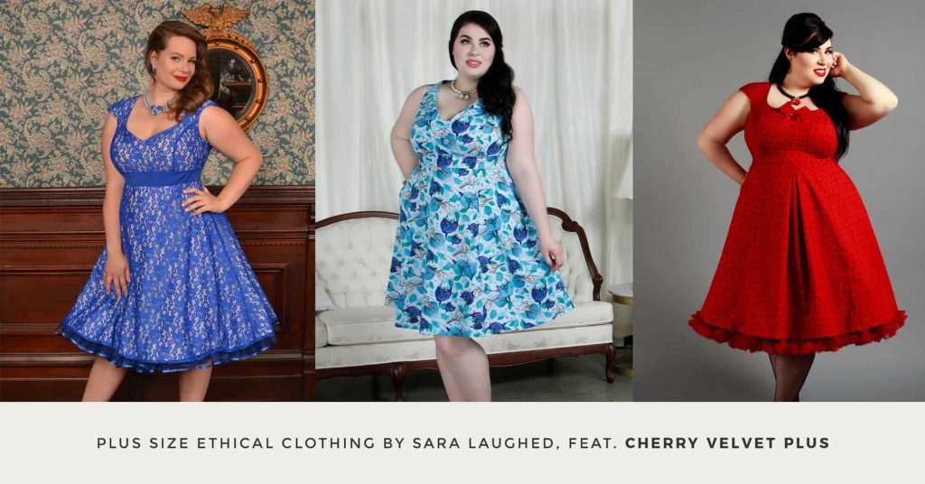 04. CHERRY VELVET PLUS - Plus Size Ethical Clothing - The Updated Ultimate