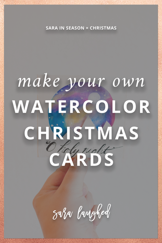 Make your own watercolor Christmas cards!