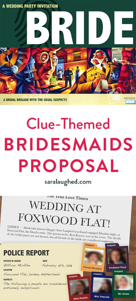 Clue-Themed Bridesmaids Proposal from Sara Laughed